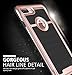 GeekZone iPhone 7 Plus Case, Dualy Layer Shockproof Hybrid Cover Soft TPU Bumper Hard PC Case Brushed Texture Lightweight Protective Armor Case for iPhone 7 Plus (Rose Gold)