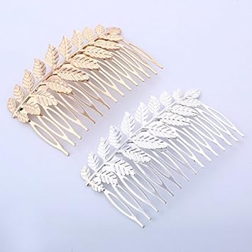 Amazon Com Ashuaishuai Style Hair Clip Comb Gold Silver Color