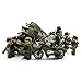 WW2 Army Soldiers with Motorcycles and Artillery - Military Building Block Toy