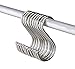 Prudance Small Round S Shaped Stainless Steel Hanging Hooks Set with 10 Hooks - Ideal for Pots, Pans, Spoons & Other Kitchen Essentials - Perfect for Clothing