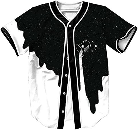 OYABEAUTY Unisex Arc Bottom 3D Print Baseball Team Jersey Shirt