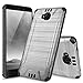 Huawei Ascend XT2 Case, Huawei Elate 4G Case, Huawei H1711 Case, TJS Dual Layer Hybrid Shockproof Impact Resist Rugged Drop Protection Case Cover Metallic Brush Finish With Hard Inner Layer (Grey)