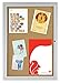 Displays2go 2x3 Foot Cork Enclosed Bulletin Board, 24 x 36 Inch with Hinged Door, Aluminum (LCRKSF2436)