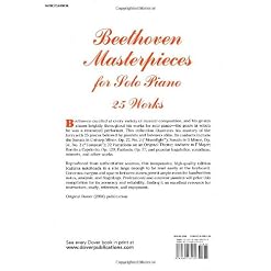 Alternative view of Beethoven Masterpieces for Solo Piano: 25 Works (Dover Classical Piano Music)
