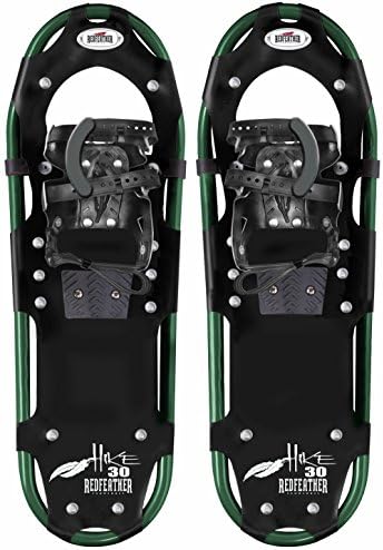 Redfeather Men’s Hike Recreational Series Snowshoes, Available In 22, 25, 30 & 36 Inch Lengths, Aluminum Frame, SV2 Bindings, Live Action Hinge, Sure Grip Crampon, & Rip Stop Decking - 1600