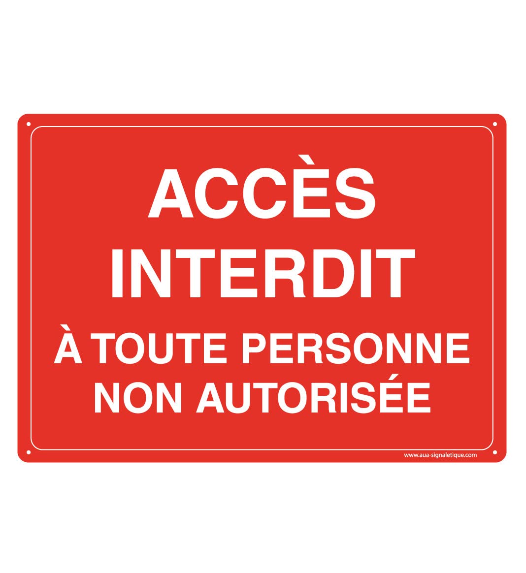 AUA SIGNALETIQUE 202114-AP-p-210x150 with Signal Sign, Red, 210 x 150 mm