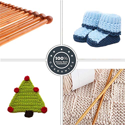 Tunisian Crochet Hooks Set Afghan Crochet Hook Tunisian Crochet Needles Bamboo 3 3.5 4 4.5 5 5.5 6 6.5 7 8 9 10 - Thumbnail 6
