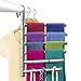 Lynk Hanging Pivoting Scarf Rack and Accessory Holder - Closet Hanger Organizer Rack - Platinum