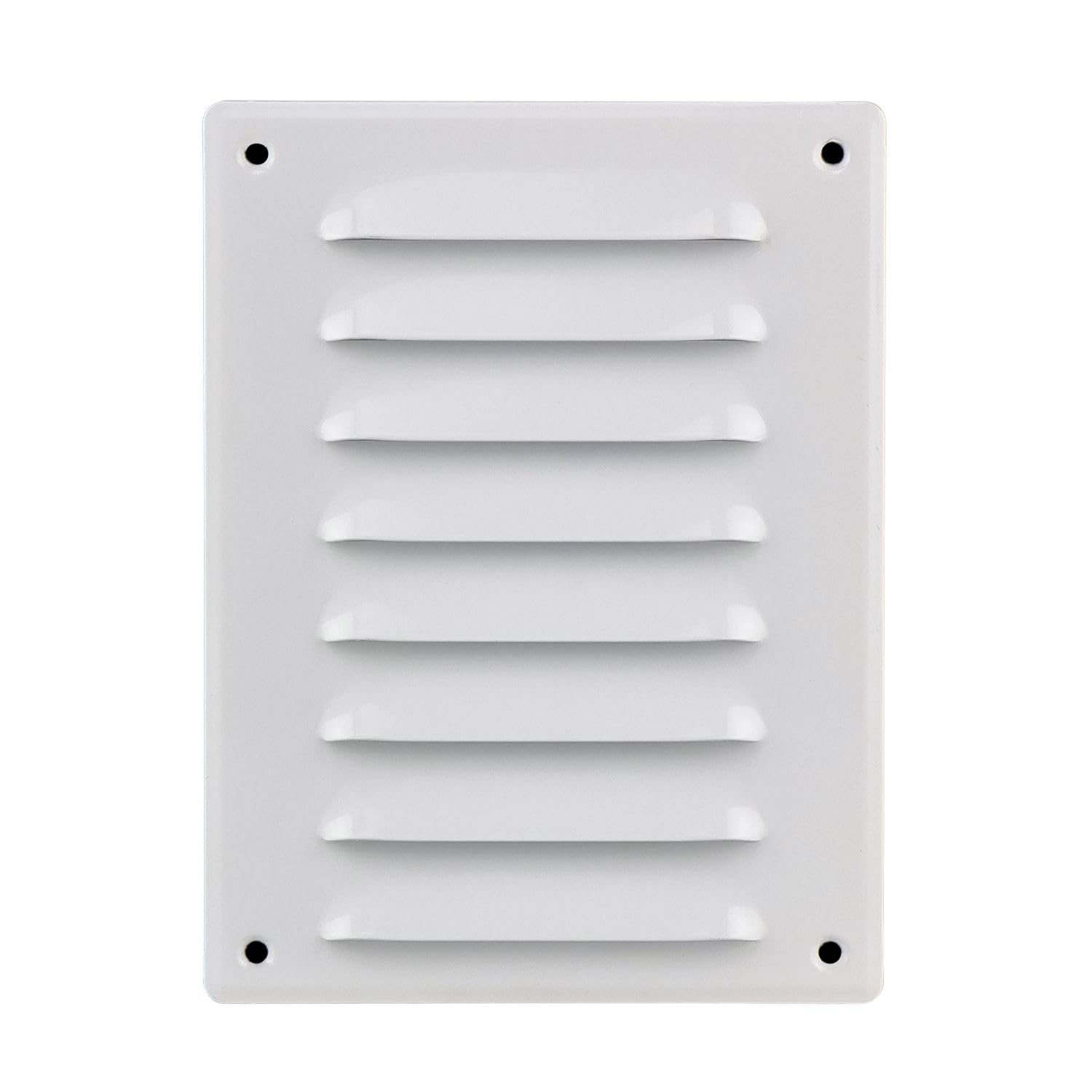 Steinberg14 White 140x190mm Metal Air Vent Cover with Insect Mesh - 5.5 x 7.5 inch Ventilation Grille - Air Vent Covers for Walls - Wall Vent Covers Exterior - Easy to Install Rectangular Air Vents