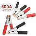 Insulated Alligator Clips Durable Heavy Duty Black & Red Boot Metal Spring Loaded Truck Car Battery Electric Test Clips Lead Probe Alligator Clamps (600A 2-PACK)