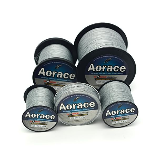 Aorace-Braided-Line-Grey-Color-Braided-Fishing-Line-4-Strands-Braid-Fishing-Line-8Lb-100Lb-Super-Strong-Braid-Line-PE-Line-Spool-100M-1000M