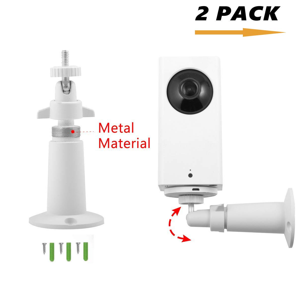 Aboom (Pack of 2) Wyze Cam Pan Wall Mount, Adjustable