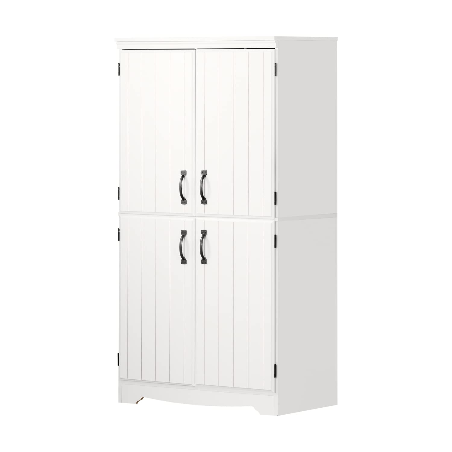 Photo 1 of South Shore Farnel 4-Door Storage Cabinet-Pure White, Tall