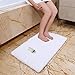 KMAT 20x32 Inch White Bath Mat Soft Shaggy Bathroom Rugs Non-Slip Rubber Shower Rugs Luxury Microfiber Washable Bath Rug for Floor Bathroom Bedroom Living Room