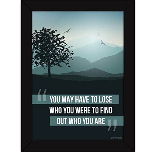Inspirational Quotes Poster with Frames - Find Yourself - Wall Hanging for Home and Room Decor