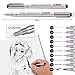 Fine Point Micro-Line Pens - Black Waterproof Archival ink, Fineliner, Multiliner, Artist Illustration, Office Documents, Scrapbooking, Technical Drawing, Manga, Sketching, Christmas Gift Set of 10