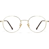 Cyxus Blue Light Glasses Men Woman, Wire Metal Frame, Reduce Eye Strain Anti-Migraine for Computer Office Study 8090