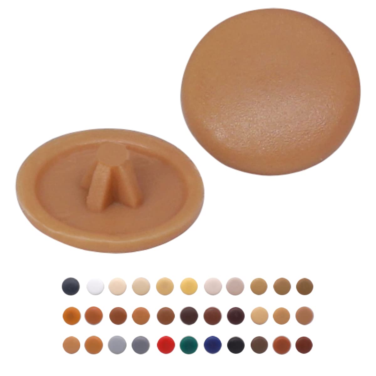 (Pack of 50 pcs) Pozi Screw Cover Caps 12 mm Diameter, Pozidriv Head Clip On Plastic Covers, Furniture Decorative Cap (50, Beech S21)