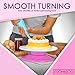 Rotating Cake Turntable Stand Kit: 12 Inch Spinning Cake Stand with Angled Icing Spatula and Decorating Comb/Icing Smoother [Smart 360 Revolving, Professional Quality Cake Decorating Supplies]