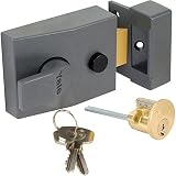Yale P-89-DMG-PB-60 Deadlocking Nightlatch Dark Metallic Finish Brass Cylinder view 3