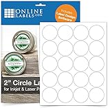 2 Inch Round Labels - Pack of 2,000 Circle Stickers, 100 Sheets - Inkjet/Laser Printer - Online Labels