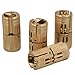 BQLZR 14mm Hidden Invisible Concealed Copper Hinge for DIY Wooden Door Pack of 4