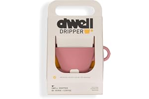 VERVE COFFEE ROASTERS Verve Dwell Dripper Pour Over Coffee Maker Set, Non-Electric Coffee Dripper, Manual Brew Maker (Pink)