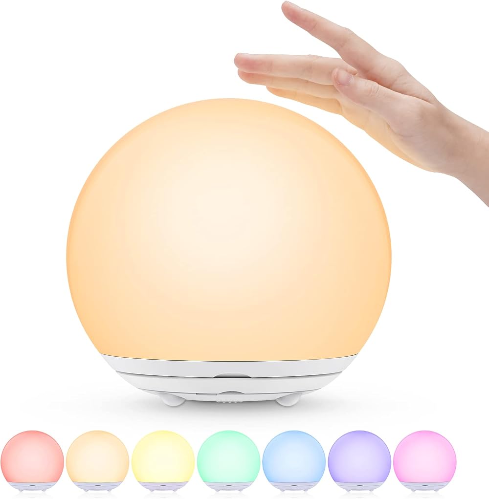 Suright Children's Night Light USB Rechargeable Dimmable RGB Touch Lamp