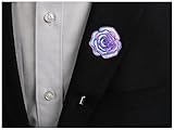 Landisun Handmade Flower Lapel Pin Boutonniere for Suits Dress (4 Pcs,Style 40)
