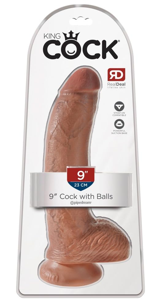 King Cock 9" Cock with Balls Tan 9 Inch