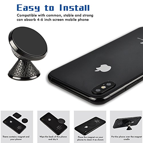 Phone Holder for Car, Universal 360-degree Rotating Car Phone Mount Megnetic Car Air Vent Cell Phone Stand