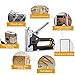 Amy 3 in 1 Heavy Duty Staple Gun with Staple Remover Tack Lifter, Hand Operated Stainless Steel Stapler Brad Nail Gun, Furniture Stapler, Upholstery Gun, 900 Staples Attached, Black