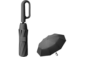 ERISED'S BIFROST Travel Folding Golf Umbrella 10 Ribs Automatic Open/Close,Lightweight Compact Portable Backpack Car Parasol Outdoor,Sun/Rain,Anti 99 UV Protection UPF 50,Men Women Carabiner Handle Design