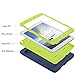 iPad Mini Case, iPad Mini 2 Case, iPad Mini 3 Case, BENTOBEN 3 in1 Anti-Slip Hybrid Hard PC Soft Silicone Heavy Duty Rugged Shockproof Protective Cover for iPad Mini 1/2/3, Navy Blue &Yellow