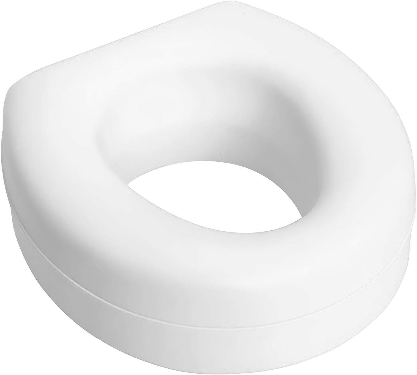 HealthSmart Portable Elevated Raised Toilet Seat Riser that fits Most Standard Seats, White: Health & Personal Care