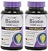 Natrol General Health Biotin 5,000 mcg Fast Dissolve, Strawberry  Flavored 90 tablets (a),pack of 2