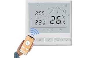 wefenad WiFi Thermostat 5+2 Programmable 3A Water Heating Voice Control Thermostat DIY Install LCD Display Tempeure Controlle