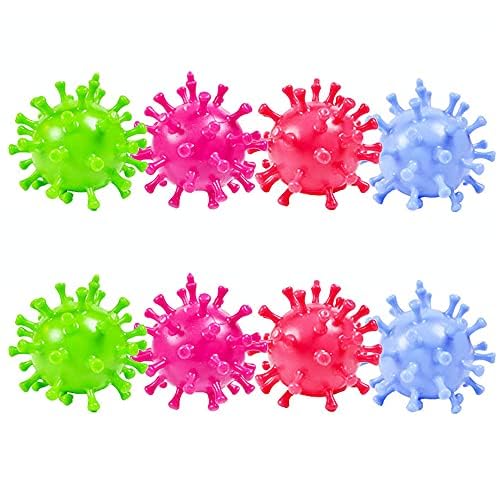 Carykon 8 PCS Strange New Vent Toy Virus Ball Tpr Decompression Vent Beads Hand Pinched Grape Ball