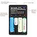 Universal Battery Charger, DUTISON Smart 4-Slots Rechargeable Li-ion Battery Charger for 18650 18500 18490 18350 17670 17650 16650 16500 14500 10440