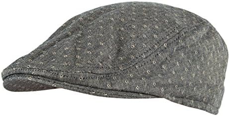 Dot Pattern Cotton Newsboy Ivy Hat Gatsby Cap (gray)