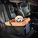 Skybox Dog Booster Seat for Cars with Seat Belt Tether, Black/Orange