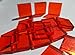 FortySevenGems 100 Pieces Stained Glass Mosaic Tiles 1/2-Inch Orange Cathedral Glass