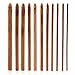 D-FantiX 20 Pcs Bamboo Crochet Hooks Set Ergonomic Knitting Hooks with Compact Carry Case