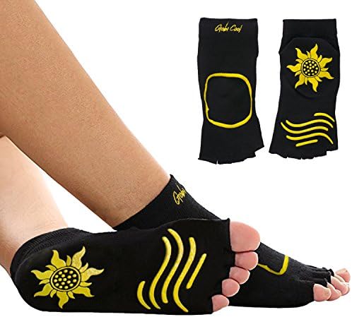 Deal of The Month 50% OFF. Multi purpose toeless grip socks by Gobi Cool. Use for Yoga, Pilates, Dance, Barre, Mixed Martial Arts. 2 Sizes s/m 3-6 &amp; m/l 7-10. s?