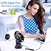 AOMAIS Clip on Portable Stroller Fan 5000mAh Battery Operated Mini USB Desk Clip Fan - 40 Hours(Max) 360° Rotation Rechargable Small Desk Fan, USB Cable Hand Fan for Outdoor Baby Bedroom Car Office