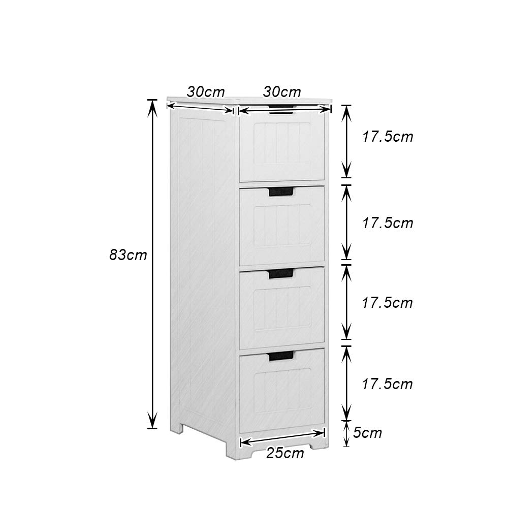 Soges Bathroom Floor Cabinet Wooden Storage Cabinet Free Standing