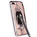 iPhone 8 Plus Case, iPhone 7 Plus Case, iYCK Glass Mirror Crystal Clear Soft Flexible TPU Rubber Bumper Diamond Bling Rhinestone Protective Makeup Case Cover for iPhone 7/8 Plus 5.5inch - Rose Gold