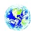 WANGZHIMING Removable 3D Luminous Blue Light Earth American Plate Pattern Self-Adhesive DIY Glowing Planets Wall Sticker for Kids' Room Nursery Living Room Home Decoraions