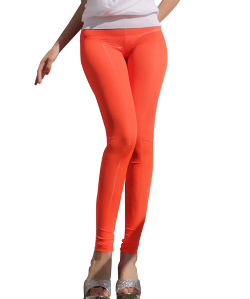 GO Love Women's Sexy Slimming See Through Ultra Sheer Trousers Elastic Leggings