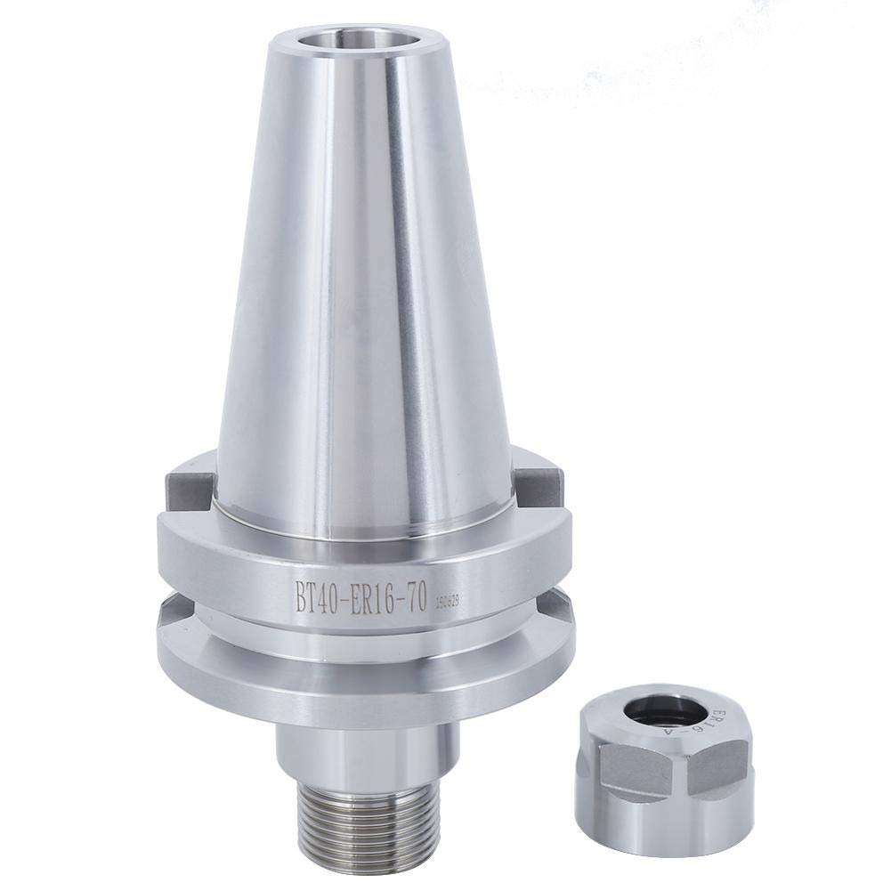 Walfront CNC Tool Holder, Collet Chuck Tool Holder, Industrial Supplies High Accurancy 40CR Alloy Steel for Milling Machine, Clamping Range 1~10mm / 0.04~0.39in(ER16)
